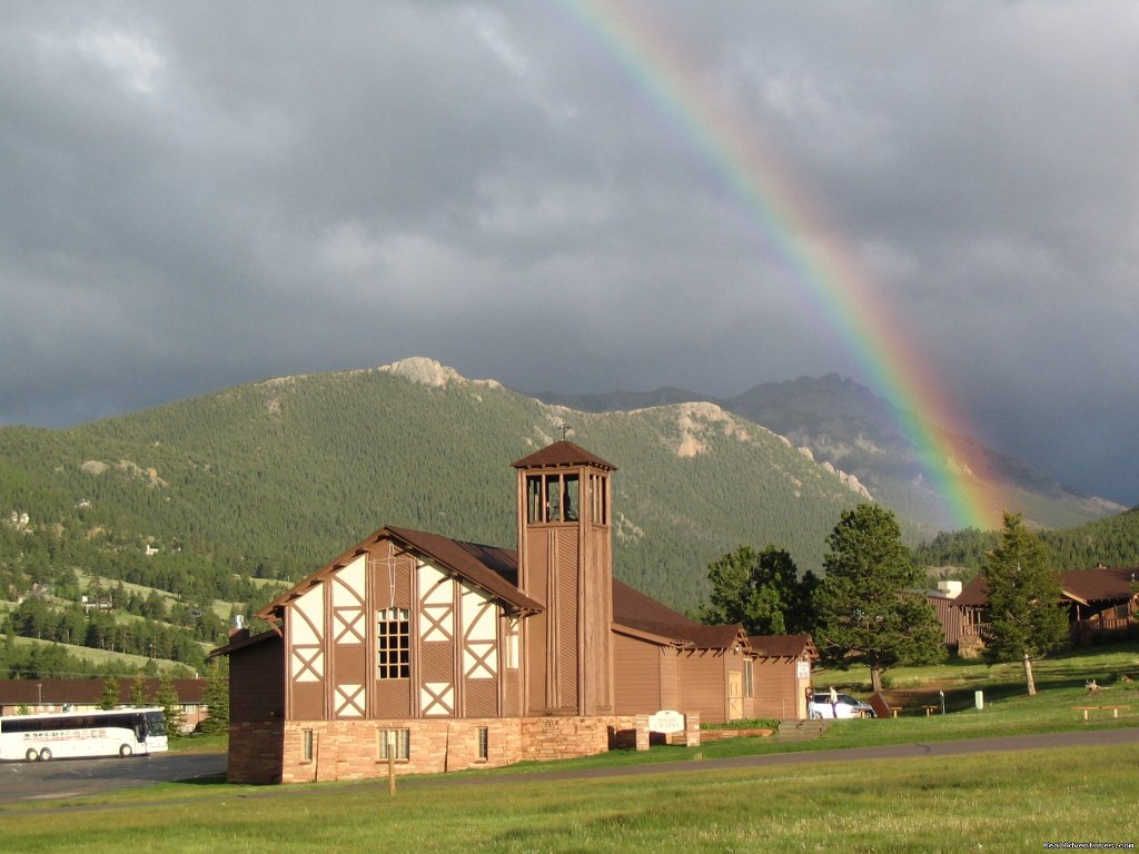 Rainbow over Hyde Chapel | Family and Group fun in our lodges and cabins. | Image #4/14 | 