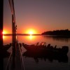 Rainy Lake Houseboats  premier houseboat rentals Another beautiful end to a great day!
