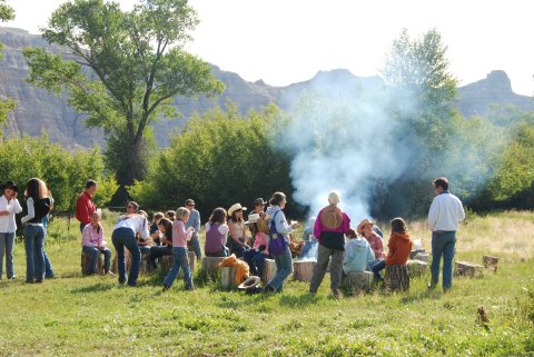 CM Ranch campfire
