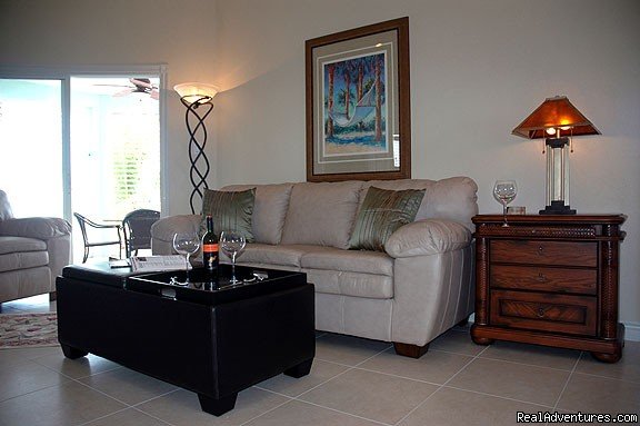 Living room area | Cayman Breeze Luxury Beachfront Condo at Rum Point | Image #8/20 | 