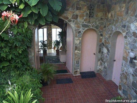Tropical Garden Entry | Romantic waterfront villa, private snorkeling beac | Image #5/20 | 