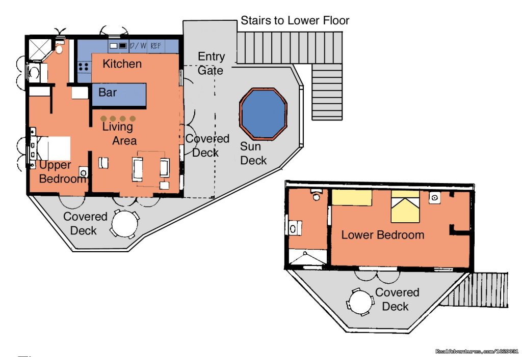 Floor Plan | Charming 2 Bed/2 Bath Villa With Hot Tub And Views | Image #13/19 | 