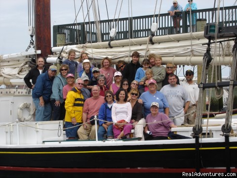 Sailing aboard a Maine Windjammer Happy faces at the end of a voyage!