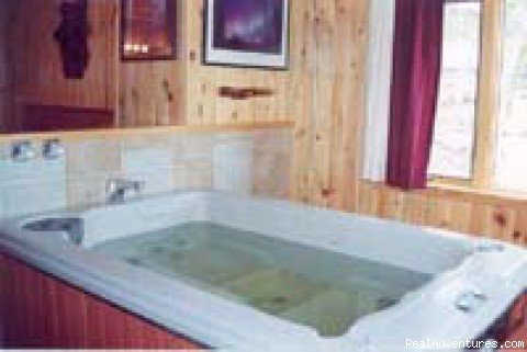 Romantic honeymoon cabin hot tub