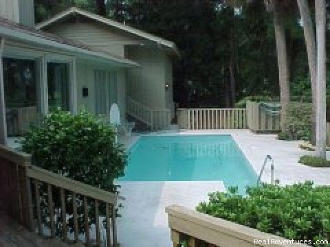 Large pool in backyard | Hilton Head Island Beach and Golf Home | Hilton Head Island, South Carolina  | Vacation Rentals | Image #1/8 | 