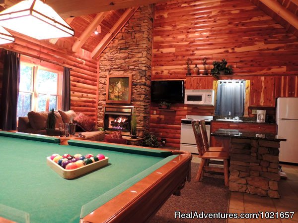 Cedar Cabin 6 Pool Table | Romantic Secluded Cabins--Donna's Premier Lodging | Image #3/19 | 