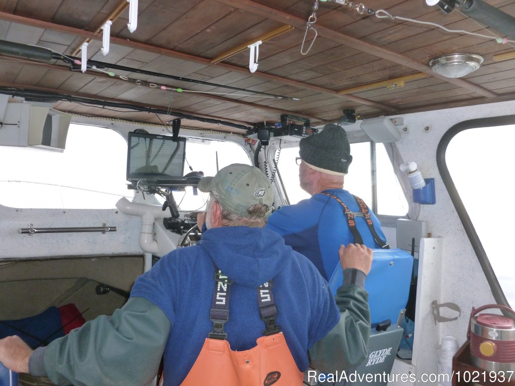 Captain Brent driving Peggy N Me | Fantastic Deep-Sea Fishing in Alaska | Image #5/10 | 