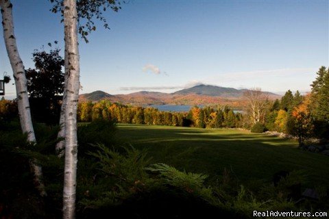 View from Lodge on a summer morning | Lodge at Moosehead Lake for Nature Loving Hideaway | Image #2/15 | 