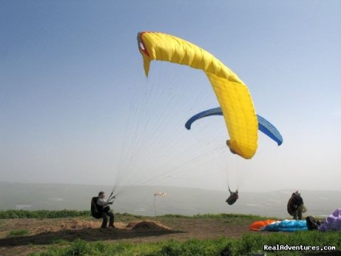 gliding at Sharona cliff (jumping to Yavneel valley)