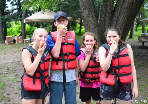 Free BBQ lunch for Family Style Rafting Trips