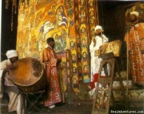 Wall Painting in One of Ethiopian Church | Travel & tour Ethiopia-Axum Lalibela Gondar Tribes | Addis Ababa, Ethiopia | Sight-Seeing Tours | Image #1/2 | 