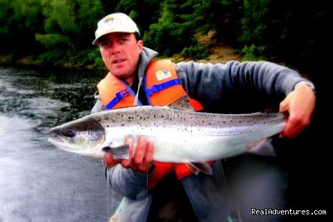Guide Jeremy Vickers with July Atlantic Salmon | Fishing Atlantic Salmon | Image #19/23 | 