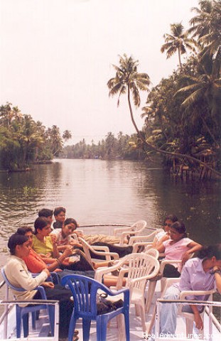 School Tours in India Students in the Back waters at Kerala