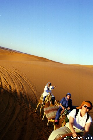 Camel Trip in Merzouga Sahara Desert Morocco Photo