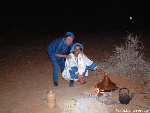 Campfire Preparation in Erg Chebbie Dunes | Camel Trip in Merzouga Sahara Desert Morocco | Image #8/18 | 