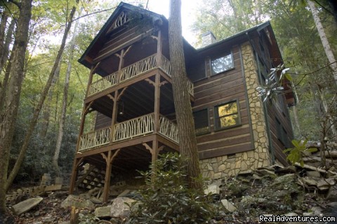 Creekside luxury log cabins in the Smokies Three-bedroom log cabin (Slippery Rock)