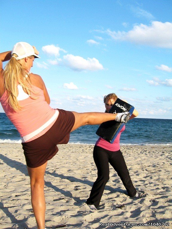 Kickbox on the beach | Fitness Vacation & Weight Loss Camp | Delray Beach, Florida  | Fitness & Weight Loss | Image #1/6 | 