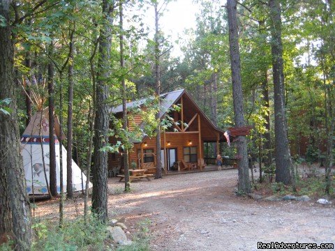 Dancing Rabbit Cabin with Tipi | Resort Cabin Rentals near Beavers Bend State Park | Image #7/16 | 