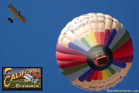 Romantic Balloon or Biplane Flight and B & B California Dreamin' Balloon & Biplane Adventures