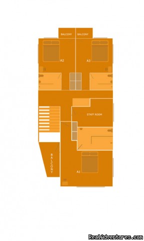 Kuzhupilly Beach House - one of the best in Kerala: first floor plan