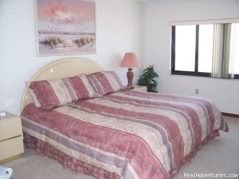 KING Master Bedroom | Cocoa Beach OCEANFRONT Condo! | Image #3/18 | 