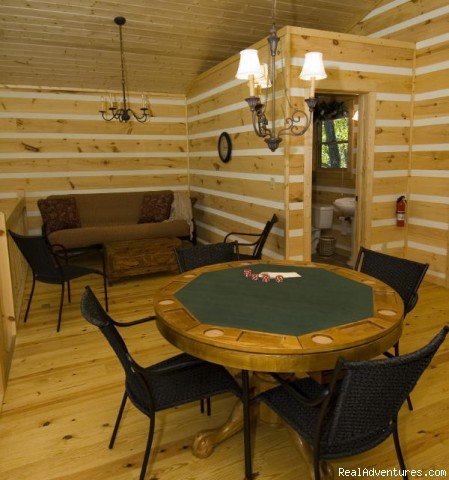 Loft Poker Table, Futon and Bath | Over The Edge Cabin-A place to unwind | Image #5/13 | 