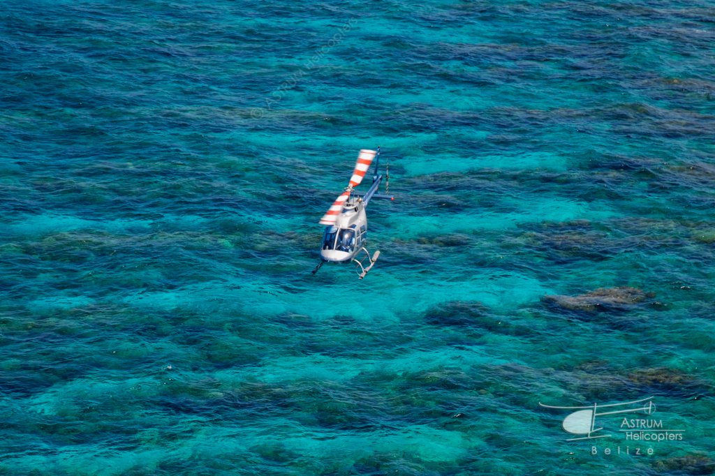 Helicopter Over Reef | Helicopter Tours & Transfers In Belize. | Image #4/6 | 