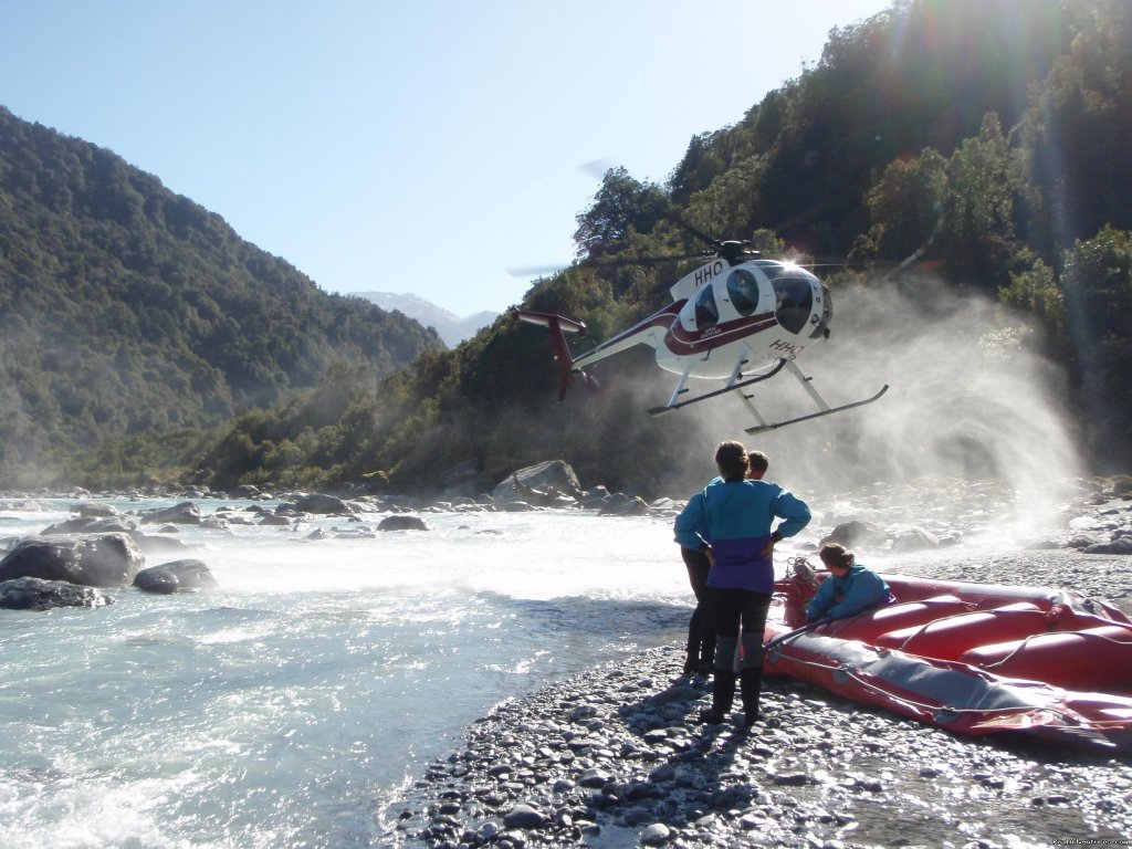 Chopper landing at put in | Heli Rafting, half day to Multi day Adventures | Image #7/13 | 