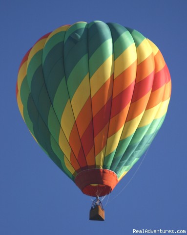 Sunrise in a Hot Air Balloon with Eagles WIngs Photo