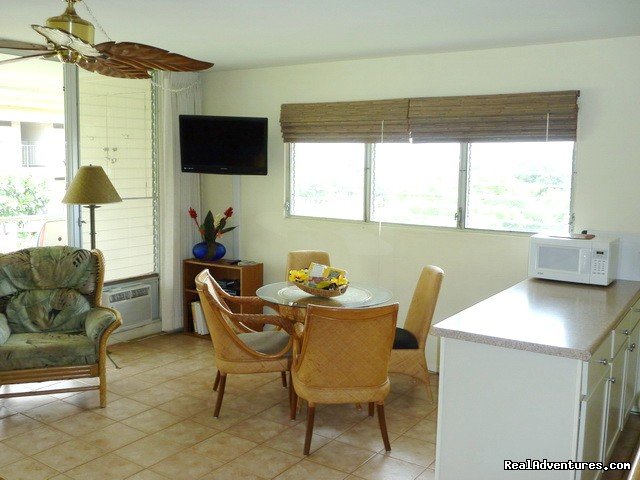 Dining area with windows to the sea. Great breezes! | OCEAN VIEW FROM ALL ROOMS-Top Floor, End Unit | Image #2/18 | 