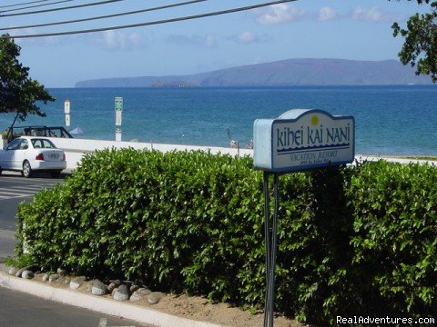 Kihei Kai Nani is directly across from Kamaole II | OCEAN VIEW FROM ALL ROOMS-Top Floor, End Unit | Image #15/18 | 