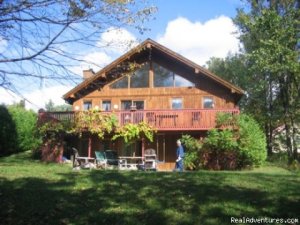 Charming slopeside chalet with private lake access