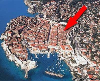 Satelite view of the Old Town with our location | DUBROVNIK OLD TOWN Accomodations | Image #7/10 | 