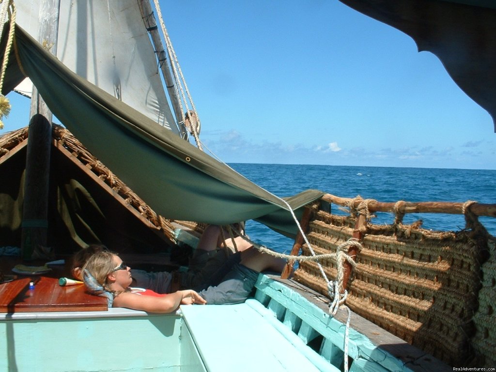 Relax under sail | Sail a dhow around Kenya's coral islands | Lamu Island, Kenya | Sailing | Image #1/3 | 