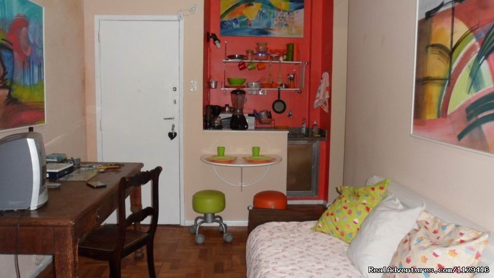 Living room with kitchen | Copacabana 1 bedroom | Rio De Janeiro, Brazil | Vacation Rentals | Image #1/12 | 