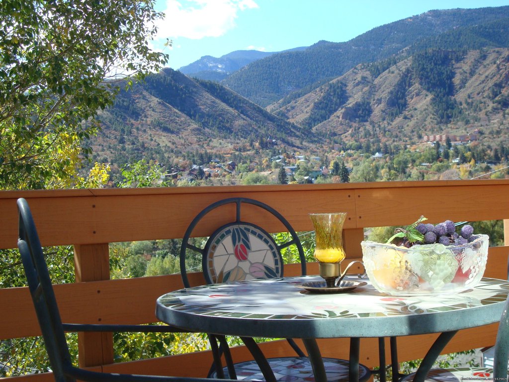 A VIEW FROM THE DECK | Pikes Peak Cabin  By Garden Of The Gods | Image #3/22 | 