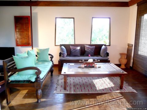 Living room at the Thai villa