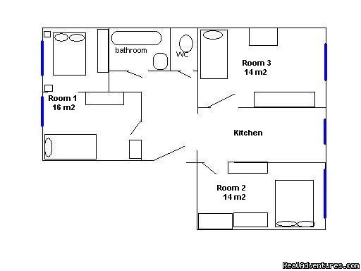 Plan | Private rooms/ separate nice apartment - Budapest | Image #7/7 | 