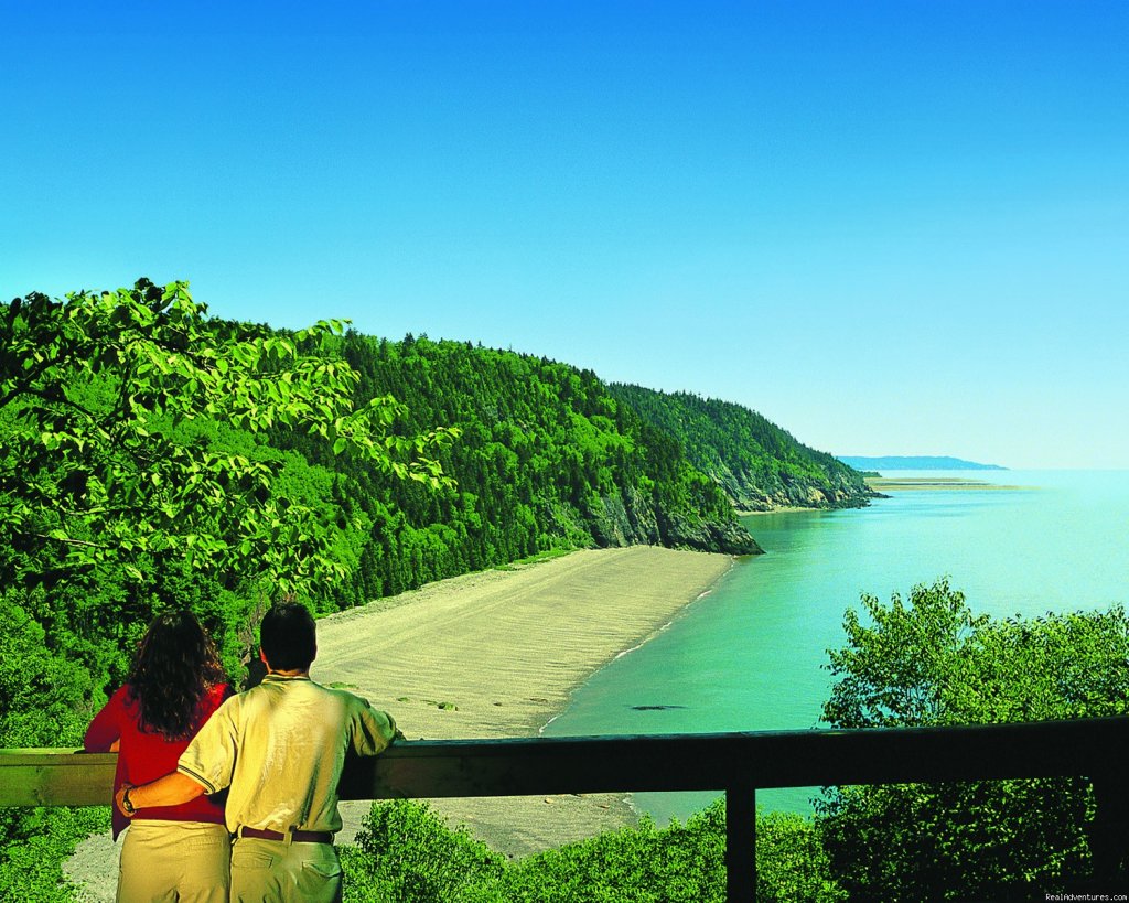 View of Melvin Beach on the Fundy Trail | Fundy Trail  | St. Martins, New Brunswick  | Hiking & Trekking | Image #1/6 | 
