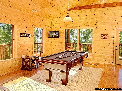 Pool Table | Luxury Gatlinburg Cabins with Theater Rooms | Image #2/6 | 