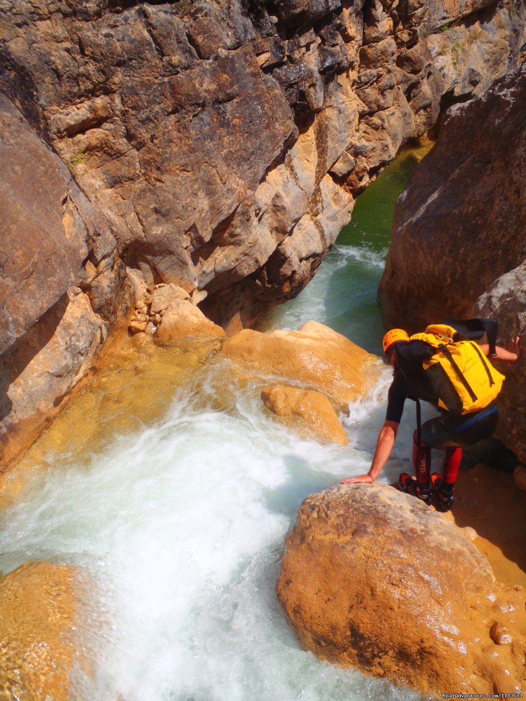 Water dancing with rock in the canyon of Sierra de GUara | Canyoning And Adventure In Sierra De Guara - Spain | Image #6/6 | 