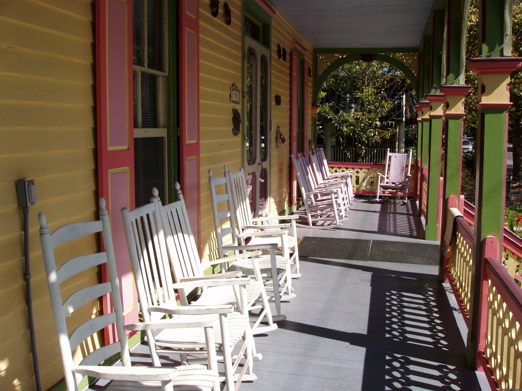 The front portion of the expansive porch | Rent a Victorian B&B, 2 blocks to the beach | Image #2/7 | 