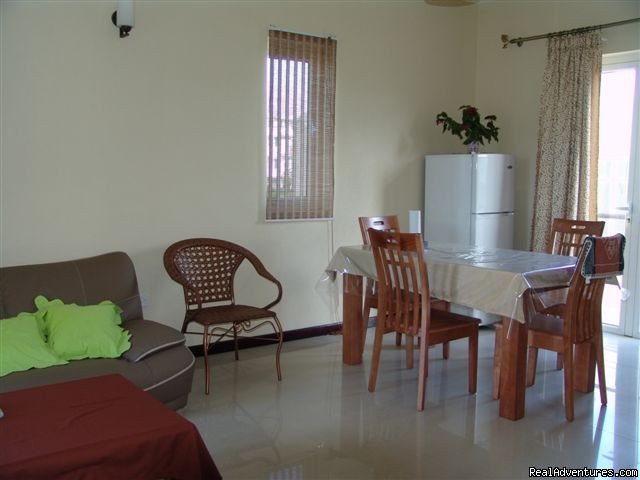 Villa Narmada Living room 2 BD apt 2 | Selfcatering luxuous hotelrooms near the beach  | Image #2/10 | 