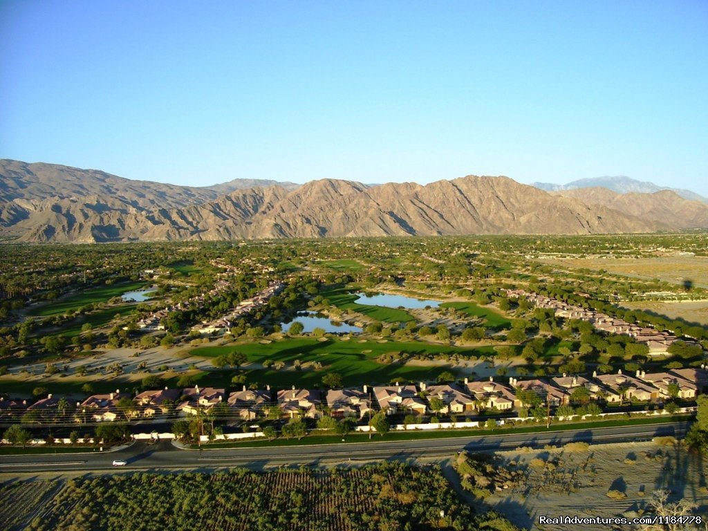 Palm Springs Golf Courses from Above | Hot Air Balloon Flights over Palm Springs | Image #2/6 | 