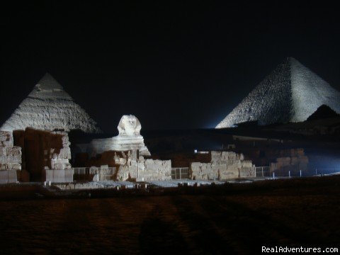 The Pyramids by night