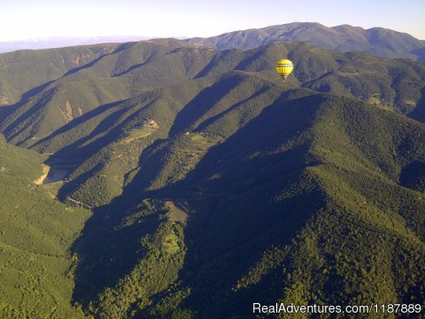 Balloon fly over the Montseny Natural Park