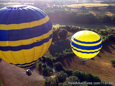 Balloon flight at take off from Cardedeu