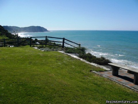 Front lawn looking north | Beachfront Hunting Fishing Loghouse | Image #8/19 | 