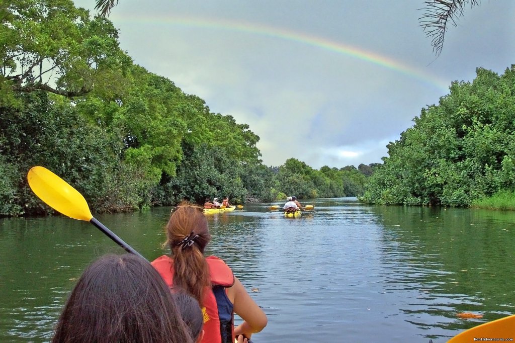 Kayaking down the river | All Inclusive Womens Retreats - Hanalei Bay, Kauai | Image #7/22 | 