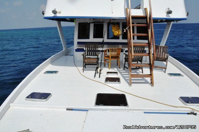Front space of our liveabord Dolphin-1 | Maldives Trips - Fishing, Surfing, & Scuba Diving | Image #11/19 | 